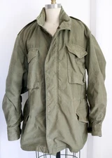 Vintage US Army M65 Field Jacket Sz L Military Coat Cold Weather 80s Scoville
