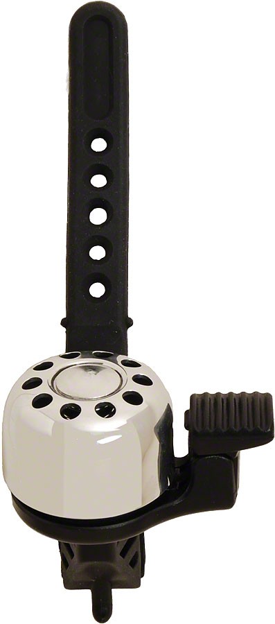 Велосипедный звонок Incredibell Omini серебристого цвета с регулируемым зажимом - Универсальный для 3890₽