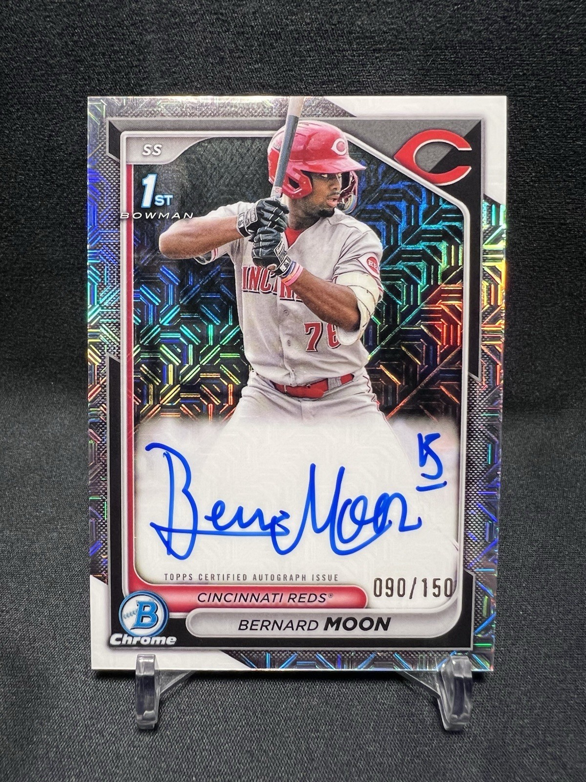 2024 Bowman Chrome #CPA-BMO Bernard Moon 1st HTA Choice Refractor Auto /150