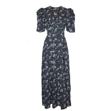 ASOS DESIGN Floral Ditsy Print Puff Sleeve Cottagecore Tiered Midi Tea Dress 6