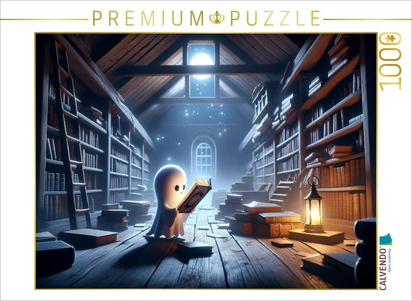 Calvendo Puzzle The Little Ghost Discovers A Magic Book | 1000 Pieces, Finished-image