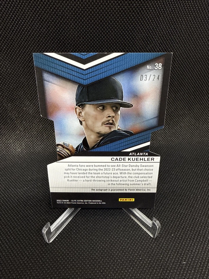 2023 Panini Elite Extra Edition Cade Kuehler Gold Die Cut Auto /24 #38 - Image 2 of 2