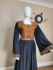 Embroidery lace maxi dress European Asian Afghani Arabian Clothe For Women Wear
