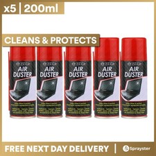 5x Compressed Air Duster Spray Can 200ml