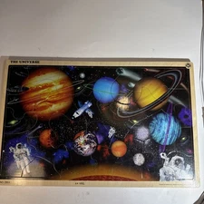 Small World Toys Puzzle of THE Universe Wooden Puzzle  Vintage 1990s