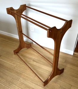 Fine Hand Crafted Cherry  Wooden Quilt Rack, Blanket Stand ~37" L x 36" T x 17"w