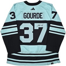 Seattle Kraken Yanni Gourde Auto Blue Adidas Authentic Reverse Retro Jersey 54
