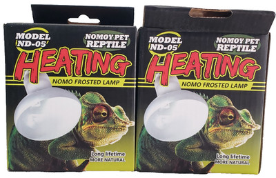 Nomoypet ND-05 100W Frosted Basking Lamp for Reptiles, 2 Pack