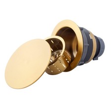 Kitchen Sink Drain Assembly,Gold Sink Strainer Opening 3 1/2",Gold Kitchen Si...