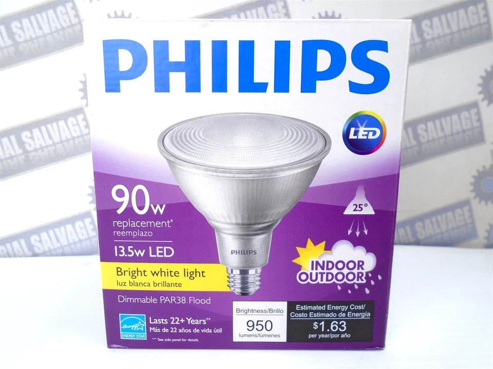 PHILIPS - Case of 6 - 9290012921 - 90W Equiv Dimmable LED Flood Light 950 LUMENS - Image 4 of 4