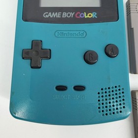 Nintendo Game Boy Color Teal Console Bundle with 13 Games and Cases