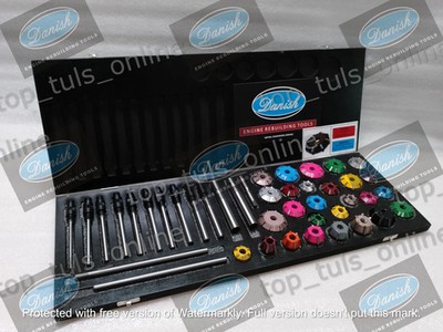 43x VALVE SEAT JOB CUTTER KIT CARBIDE TIPPED CHEVY,FORD SMALL & BIG BLOCK USA