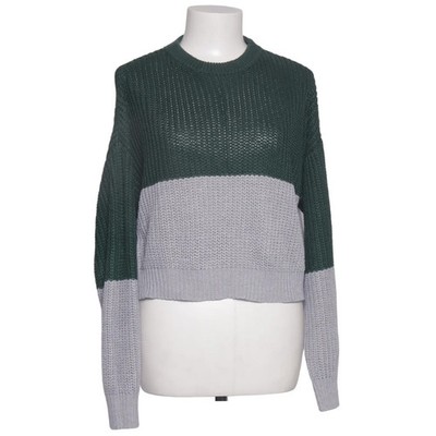 Pull & Bear, Strickpullover, Größe: S, Grün/Grau, Polyester, Grobstrick #cHs