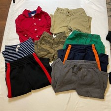 Boys lot of 8 size 12M mixed brands of pants and bodysuit