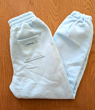 Comfrt Women's Blue Fleece Jogger Pants Pull On Elastic Waist Pockets M