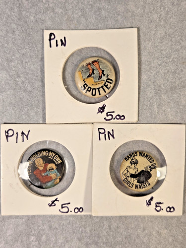 Hassan Cigarette Pinback-George Herriman "Spotted" - Risque Pinback! Krazy Kat +