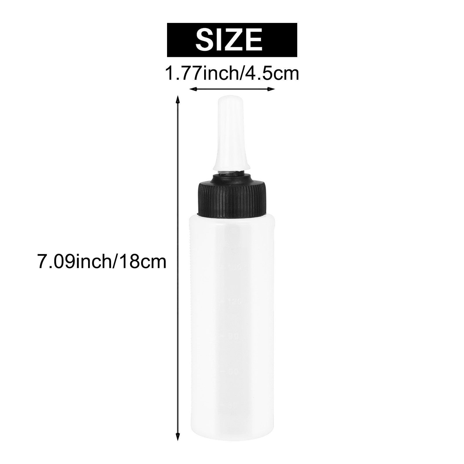 150ml Salon Hair Color Measuring Applicator Bottle Scale Hairdressing Tool A7J6