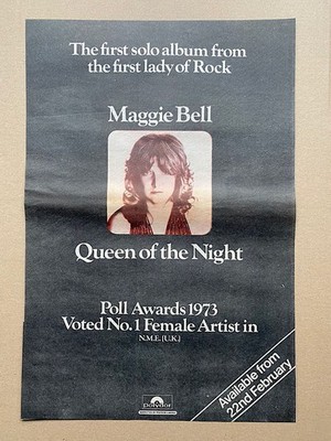 MAGGIE BELL QUEEN OF THE NIGHT POSTER SIZED original music press advert from 197