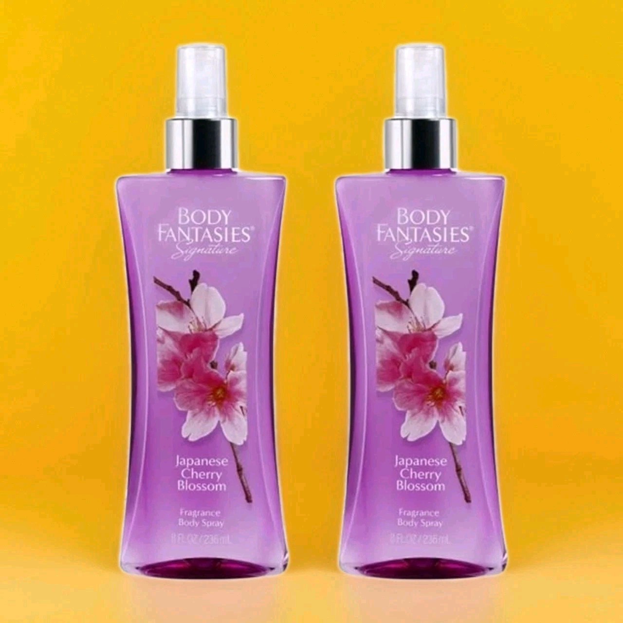 🌸 2-PACK Body Fantasies Signature Japanese Cherry Blossom 8oz Body Spray