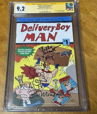 Delivery-Boy Man #1 CGC Signature 9.2 Bill Morrison Billy West Fry Futurama SDCC