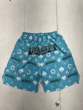 Dynasty Hoops Light Blue Graphic Drawstring Athletic Shorts Mens Size Small NEW