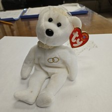 TY Beanie Baby Collection Retired Mrs. The Bride Bear 2001 Collectables Bin Kept