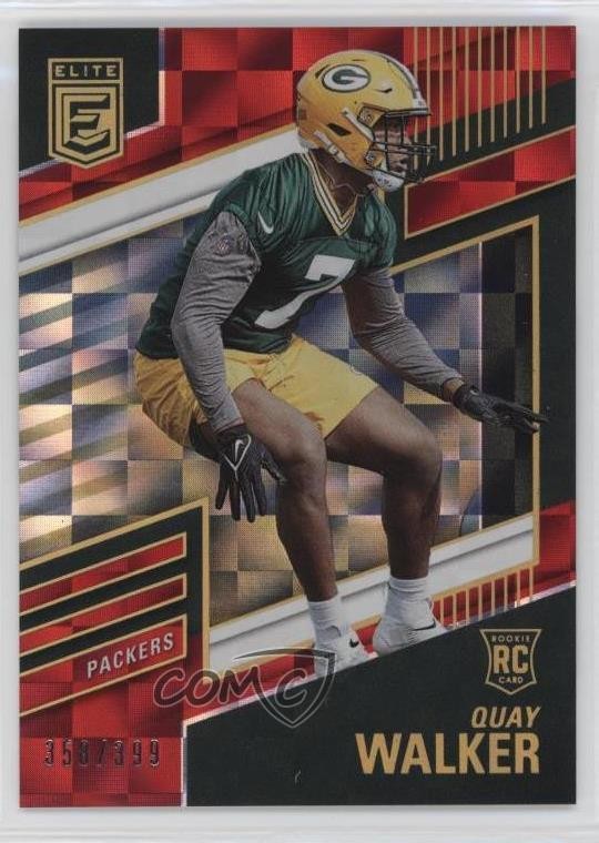 2022 Panini Donruss Elite Rookies Red 358/399 Quay Walker #186 Rookie RC 0nr3