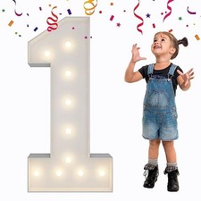3FT Light Up Numbers Letters, DIY Giant Marquee Numbers, Mosaic 3 Feet Number-1