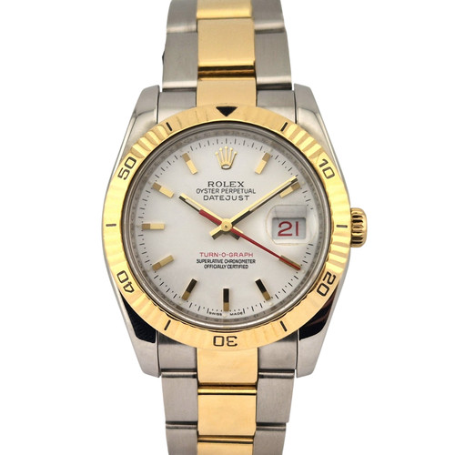 Rolex 116263 Datejust Turn-O-Graph Thunderbird Two Tone 36mm 2...