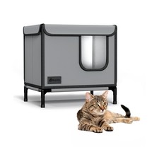 Outdoor Cat House for Winter-Weatherproof Stray Cats Shelter with Thermal Alu...