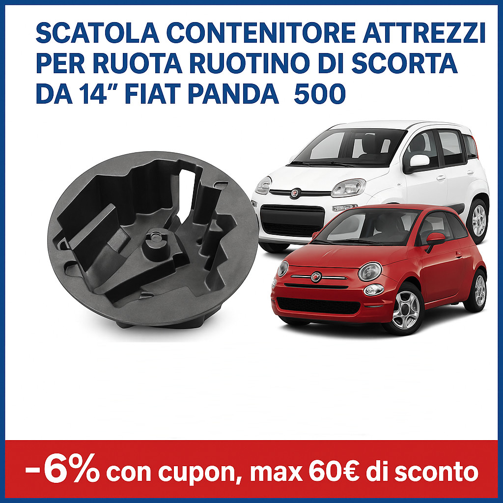 Contenedor Instrumentos Caja Para Rueda de Galleta De 14 Fiat Panda 500