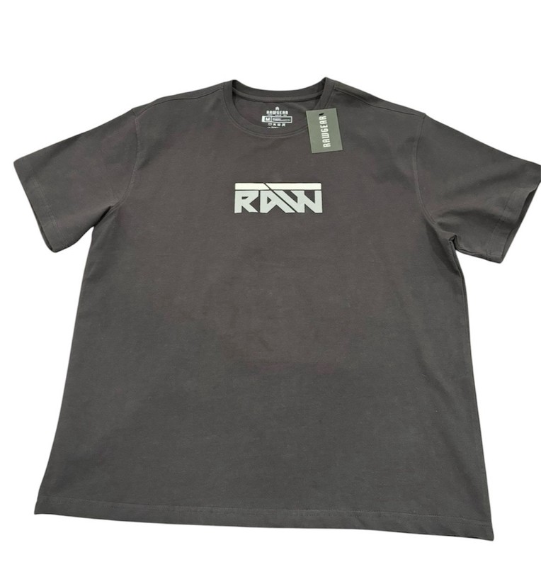 Raw Gear Men's Tee Medium Logo Navy Blue