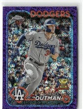 2024 Topps Chrome James Outman #/299 Purple Speckle Refractors Dodgers