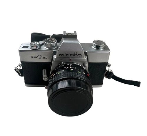 Minolta SRT-201 SLR 35mm Film Camera With Rokkor-x 50mm F 1.7 Lens Tested