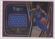 2019 Panini Select Throwback Memorabilia Purple Prizm 74/99 Wesley Matthews rh9