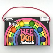 Schylling Nee Doh Rainboh Groovy Glob Teenie Squishy Rainbow Toy 6 Colors Needoh