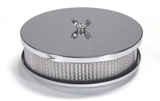 1486 Mr. Gasket Air Cleaner - 6-1/2 Inch Diameter, 2 Inch Tall - Chrome