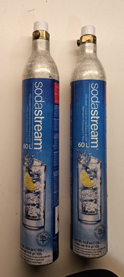 Lot of 2 Soda Club SodaStream 60L Co2 Cylinder Canisters 14.5 Oz EMPTY