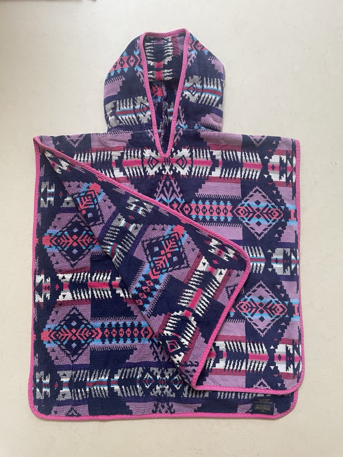 Pendleton Kids Jacquard Hooded Towel Poncho image 2