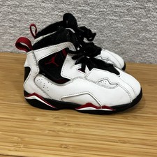 Jordan True Flight 343797-100 Toddler White/Black-Varsity Red Size 9C