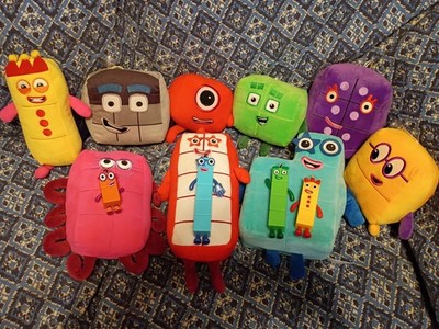 9pcs Hand2Mind Plush + 4 NumberBlocks Educational Stuffed Number Toys