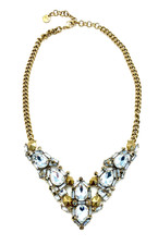 Stella & Dot Zora Necklace Signed Gold Tone C...