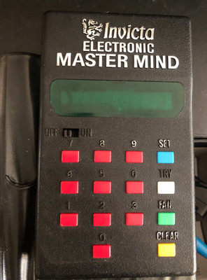 Invicta Electronic Mastermind Spiel Vintage Retro nicht funktionsfähig Ersatzteile und Reparaturen