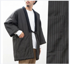 NEW Japanese Warm Wear Kimono Hanten Winter Jacket XL size Made in Japan