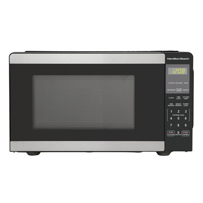 Hamilton Beach 0.9 Cu ft Countertop Microwave Oven, 900 Watts, Stainless Steel, 