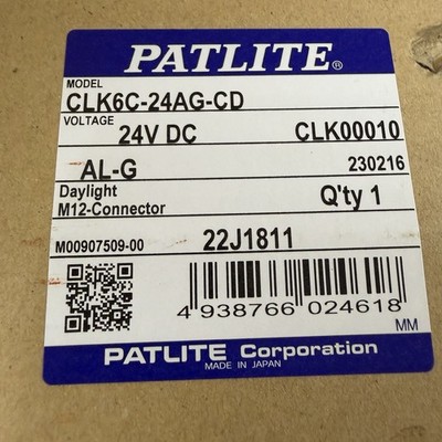 Patlite CLK6C-24AG-CD LED Light Bar 25-1/2'' Length 24V DC 1044mA Amp Patleds