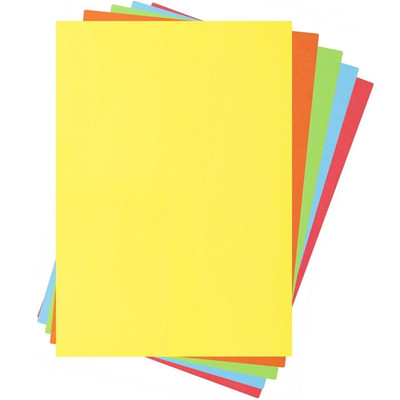 A4 bunte Karte 160 g/m² 50 Blatt Farbe Rot Blau Gelb Grün & Orange