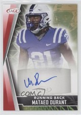 2022 SAGE Low Series Auto Red Mataeo Durant Mataed Durant #A-MD Auto 16az