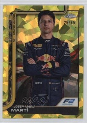 2025 Topps Chrome Sapphire Formula 1 F2 Drivers Yellow 29/75 Pepe Marti #24 1k2m