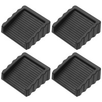 4Er Pack 1 Zoll TüRstopper FüR Boden Mit 2-Wege-Funktion, Schwarz